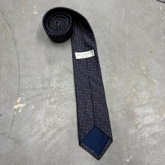 Braemore 1937 Tie 100% Silk Polka Dot Woven Made in Italy Colorful 2.75" - Picture 3 of 5